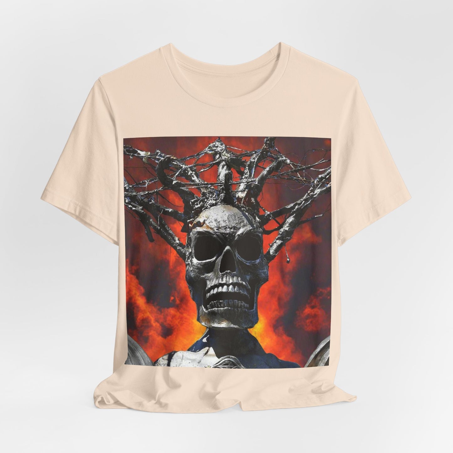 Skull Warrior Inferno Stare - Unisex Jersey Short Sleeve Tee