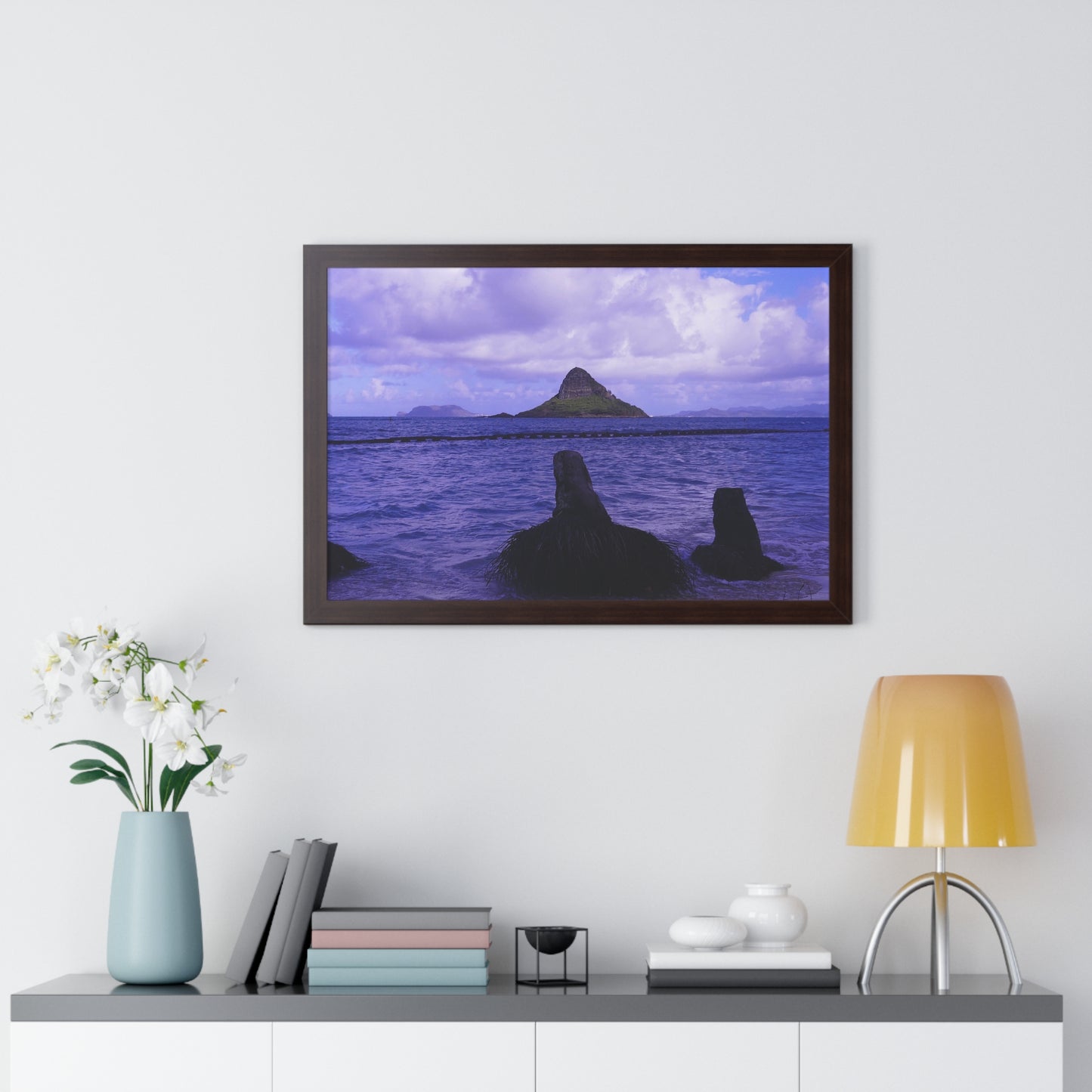 Wade To Chinaman's Hat - Framed Horizontal Poster