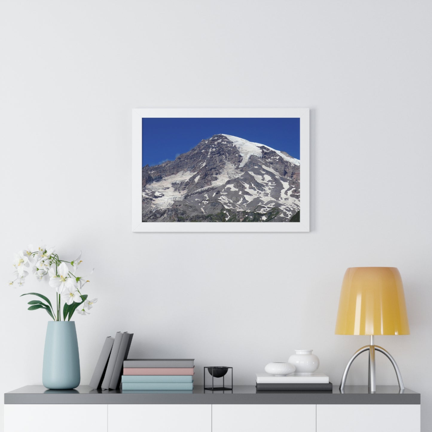Majestic Mt. Rainier - Framed Horizontal Poster