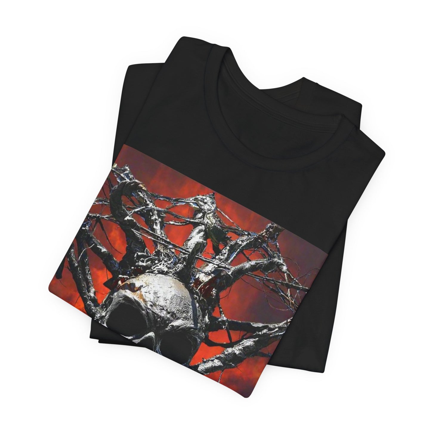 Skull Warrior Inferno Stare - Unisex Jersey Short Sleeve Tee
