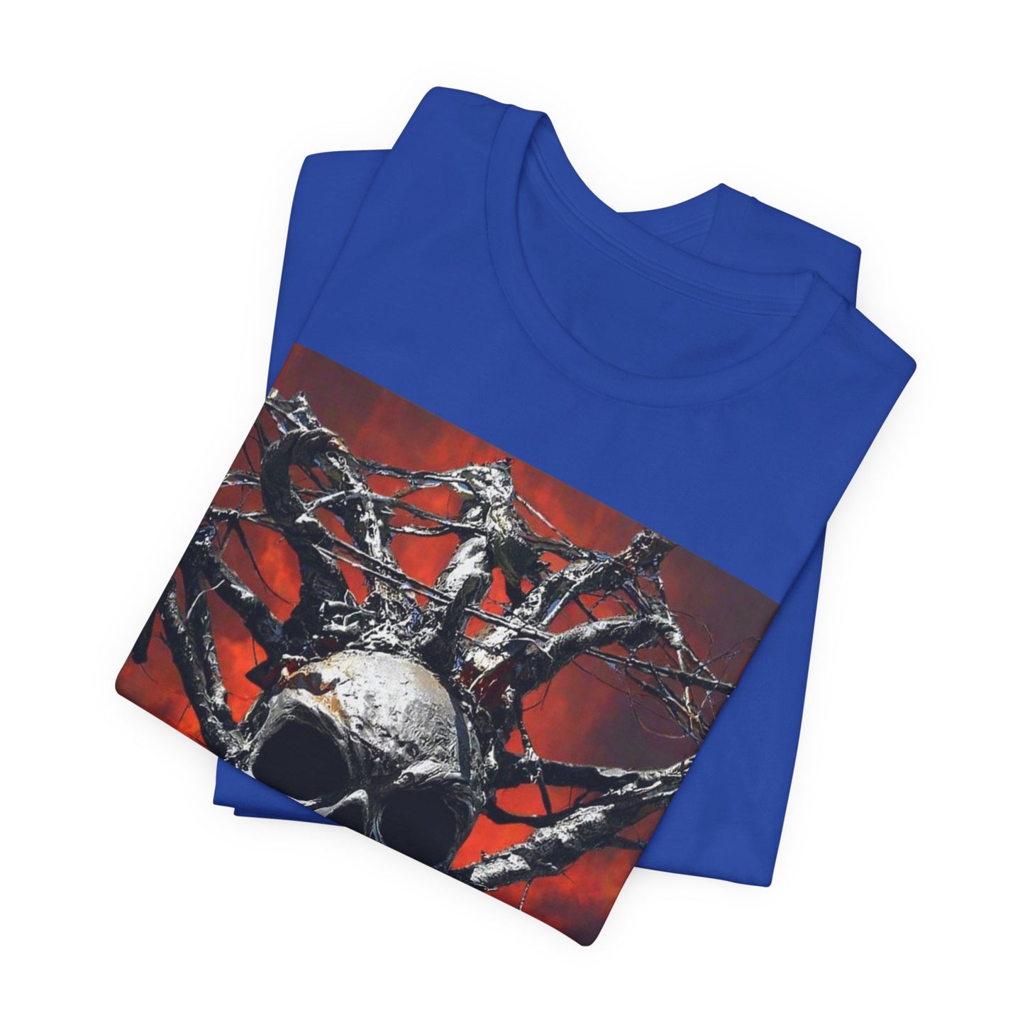 Skull Warrior Inferno Stare - Unisex Jersey Short Sleeve Tee