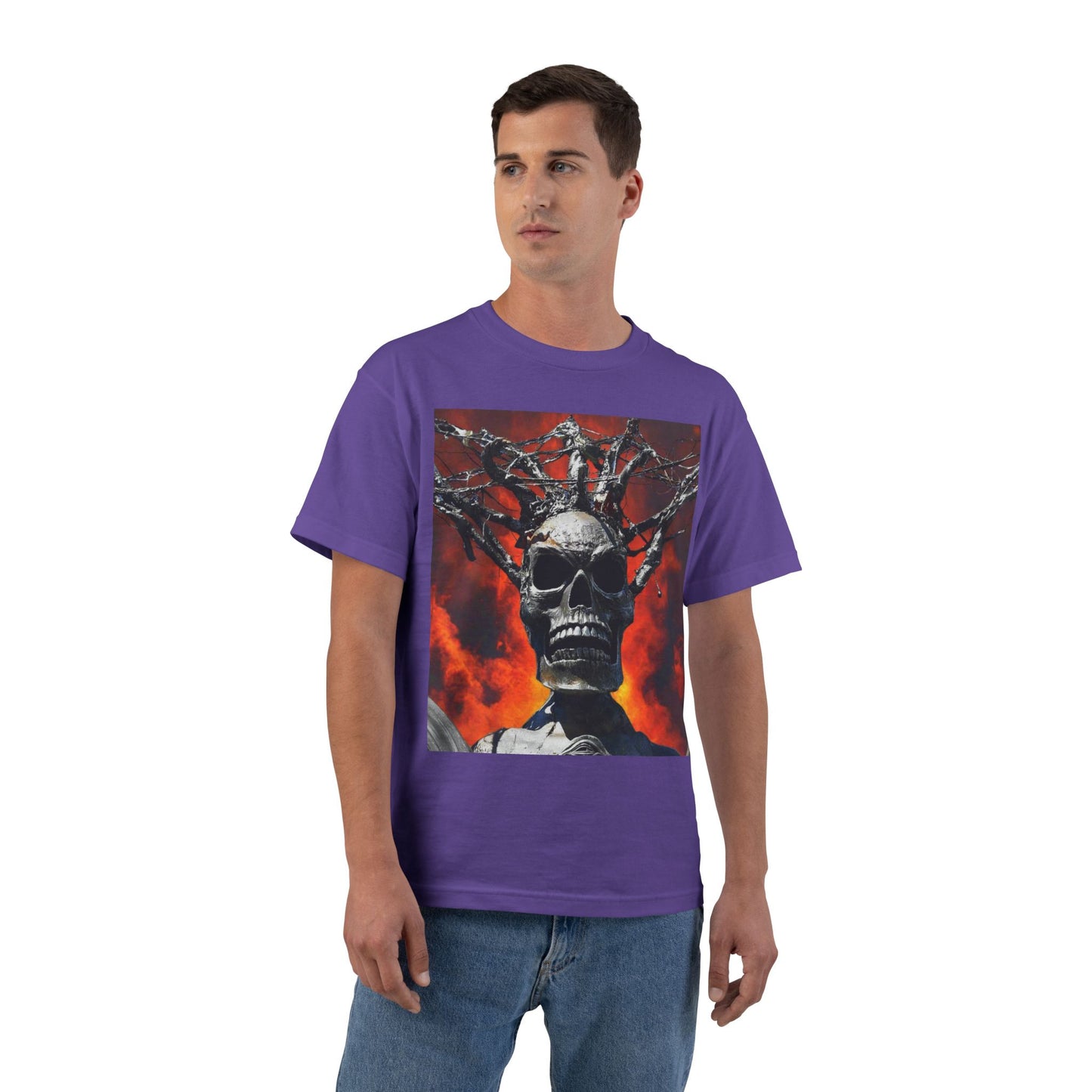 Skull Warrior Inferno Stare - Beefy-T®  Short-Sleeve T-Shirt