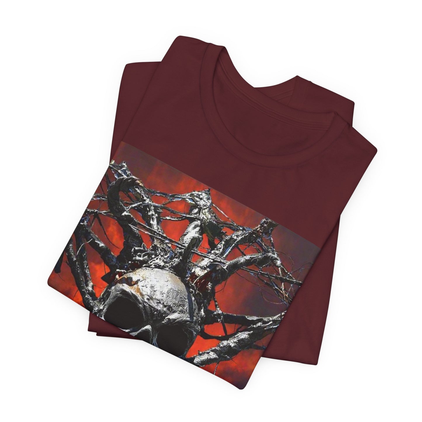 Skull Warrior Inferno Stare - Unisex Jersey Short Sleeve Tee