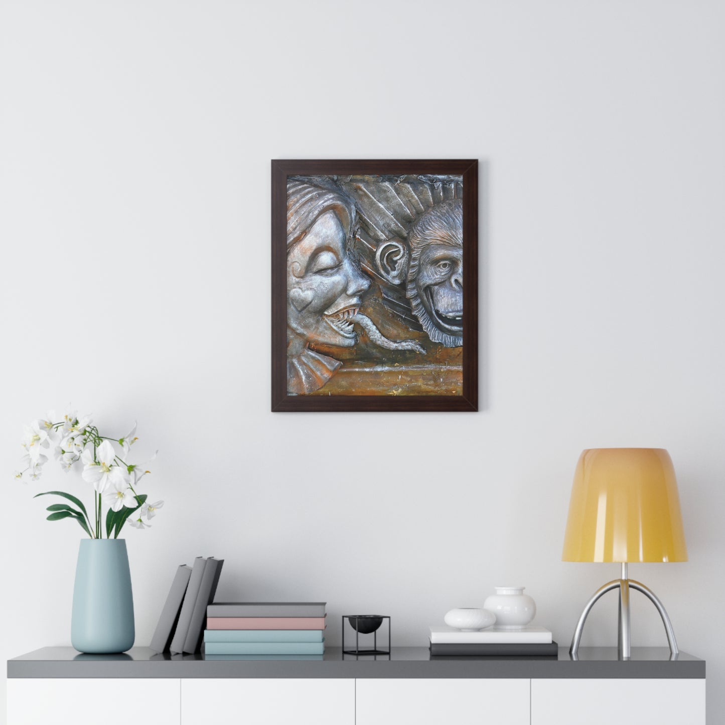 Snakily Speaking - Framed Vertical Poster