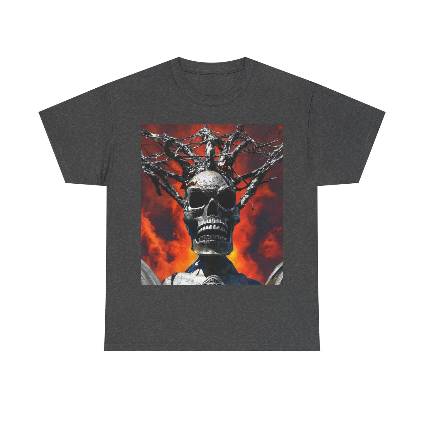 Skull Warrior Inferno Stare - Unisex Heavy Cotton Tee