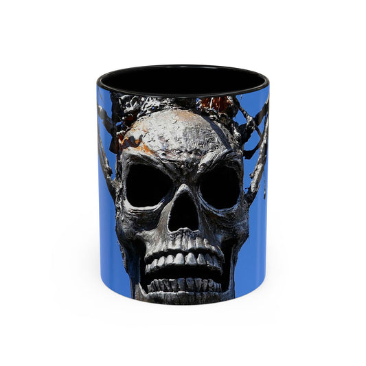 Skull Warrior Stare - Accent Coffee Mug (11, 15oz)