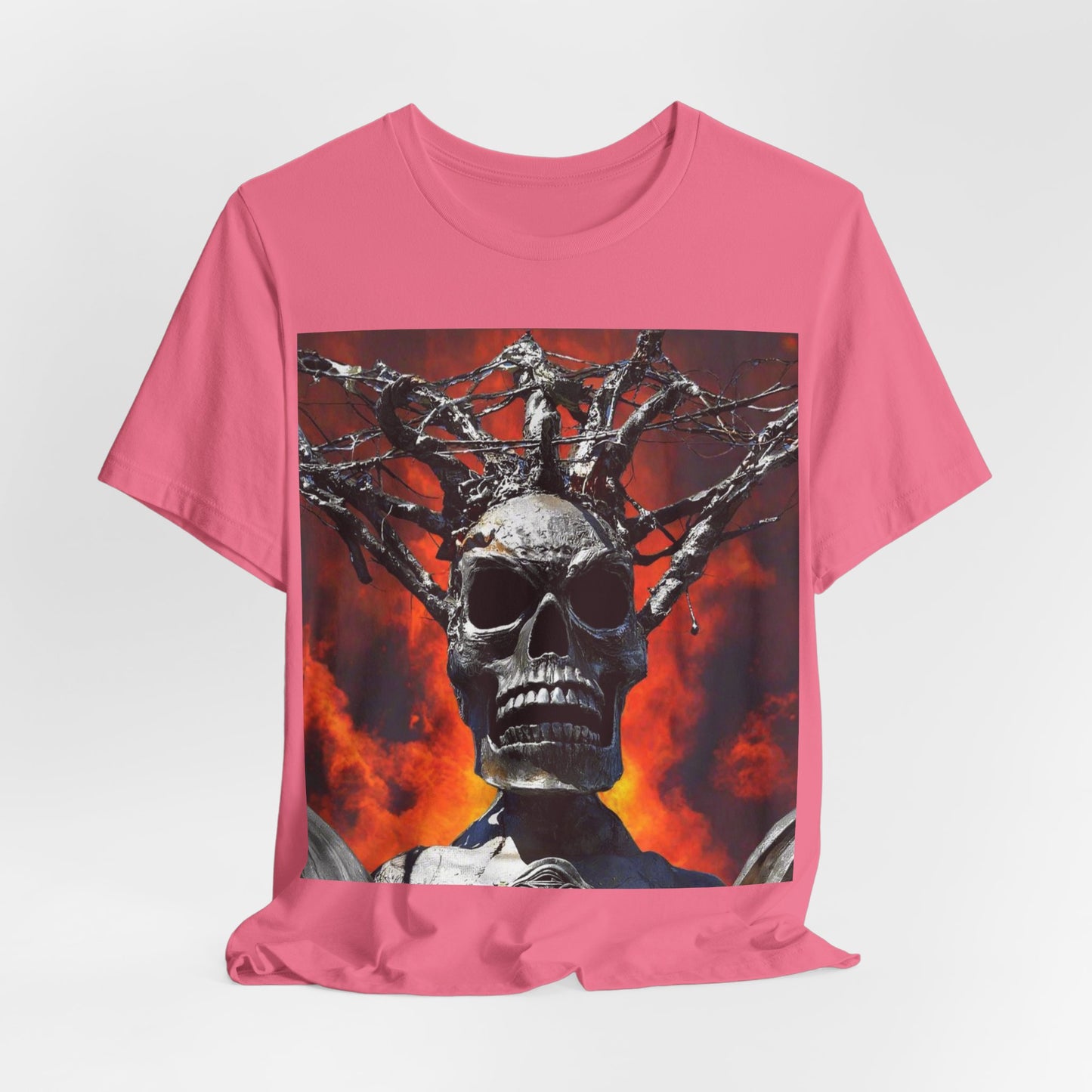 Skull Warrior Inferno Stare - Unisex Jersey Short Sleeve Tee
