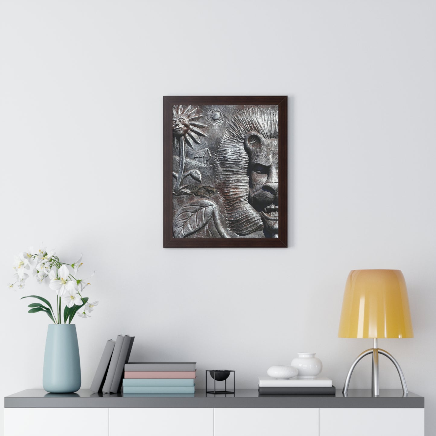 Lion's Friends Forever V2 - Framed Vertical Poster