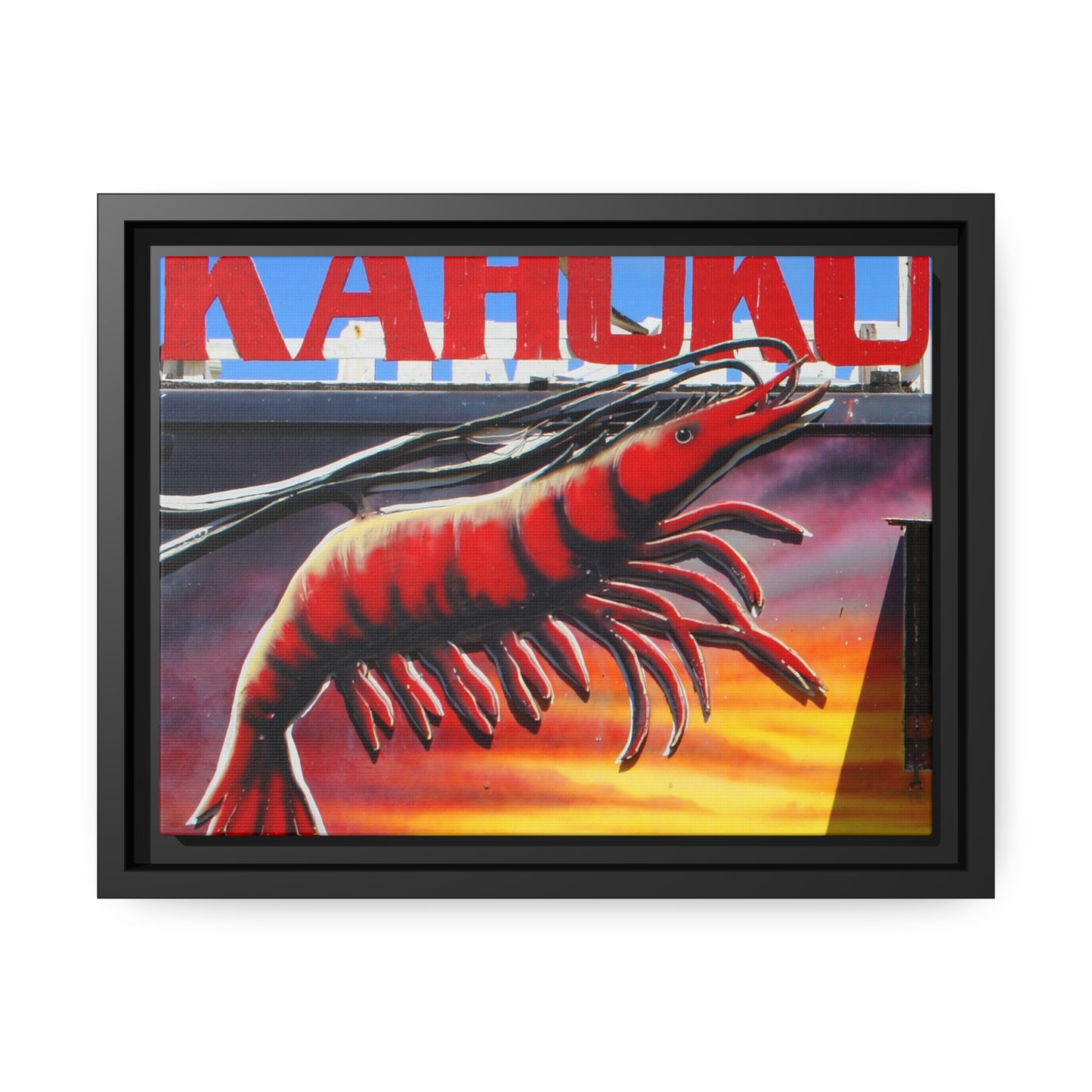 Kahuku Kai - Matte Canvas, Black Frame - Fry1Productions
