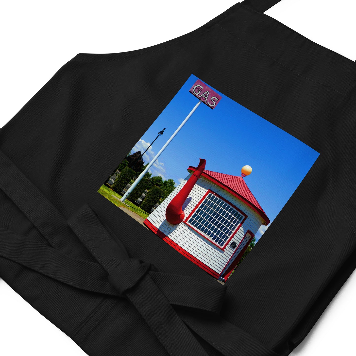 Historic Teapot Dome Service Station - Organic cotton apron - Fry1Productions