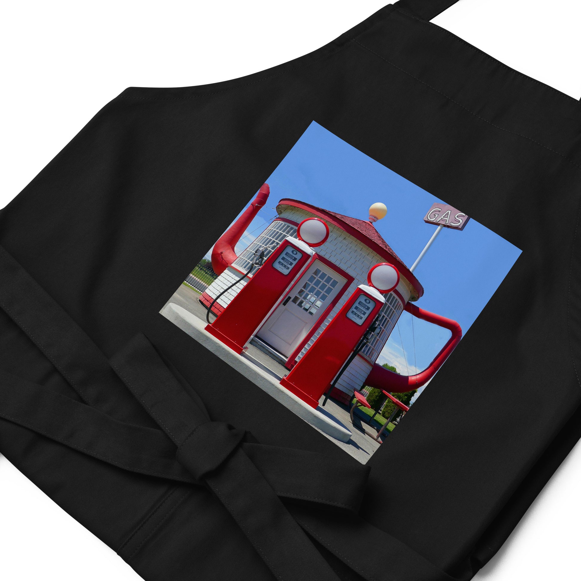 Awesome Teapot Dome Service Station - Organic cotton apron - Fry1Productions