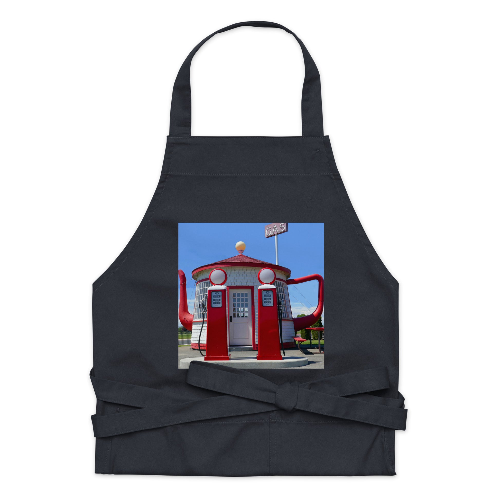 Awesome Teapot Dome Service Station - Organic cotton apron - Fry1Productions