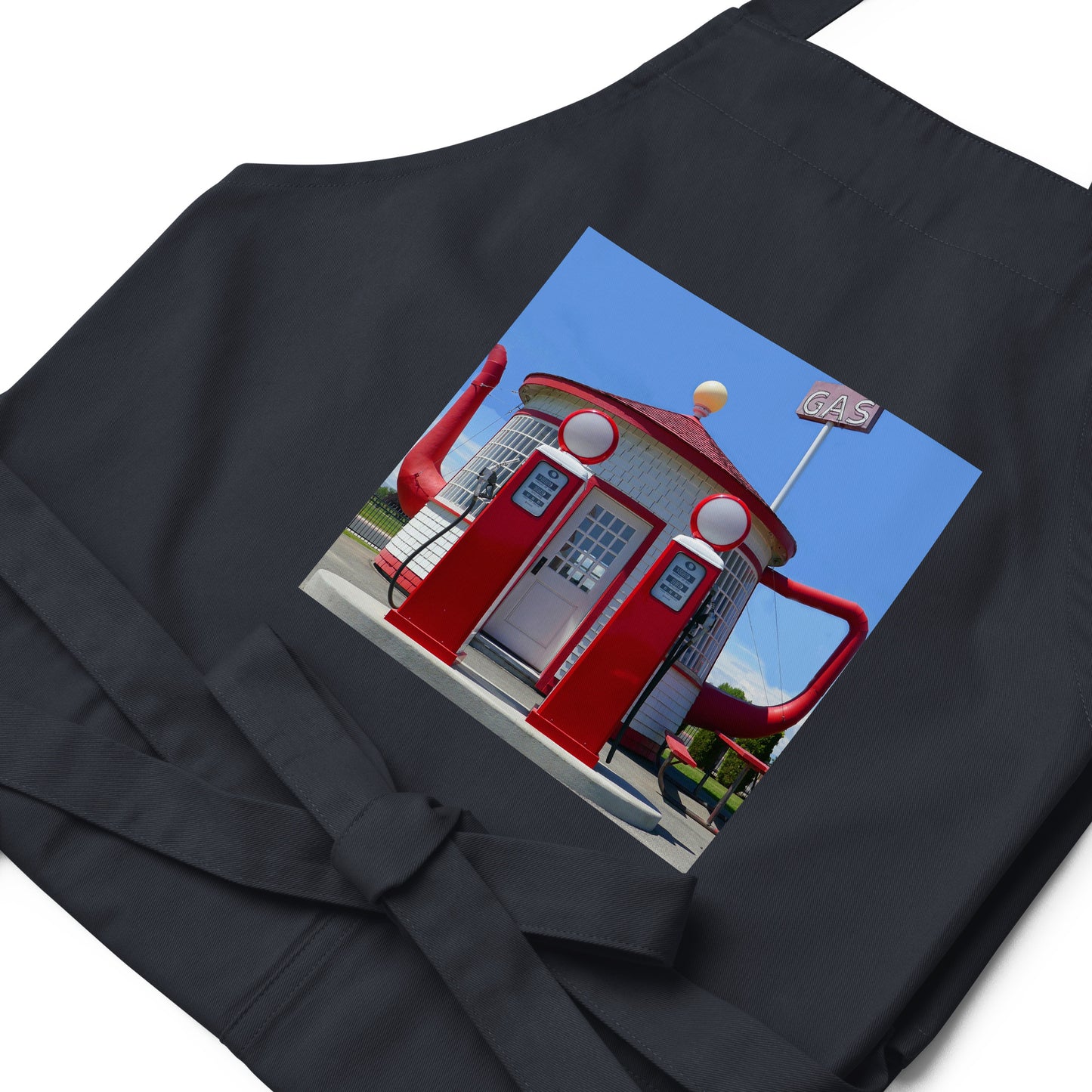 Awesome Teapot Dome Service Station - Organic cotton apron - Fry1Productions