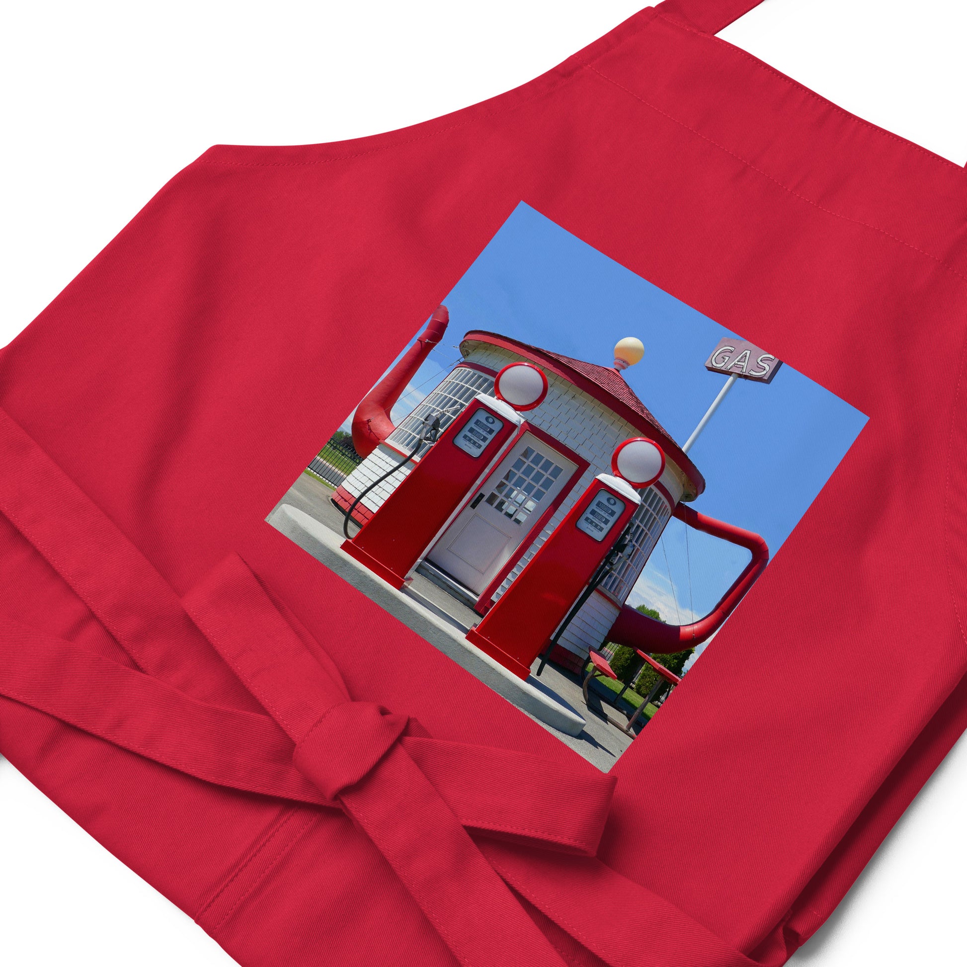 Awesome Teapot Dome Service Station - Organic cotton apron - Fry1Productions