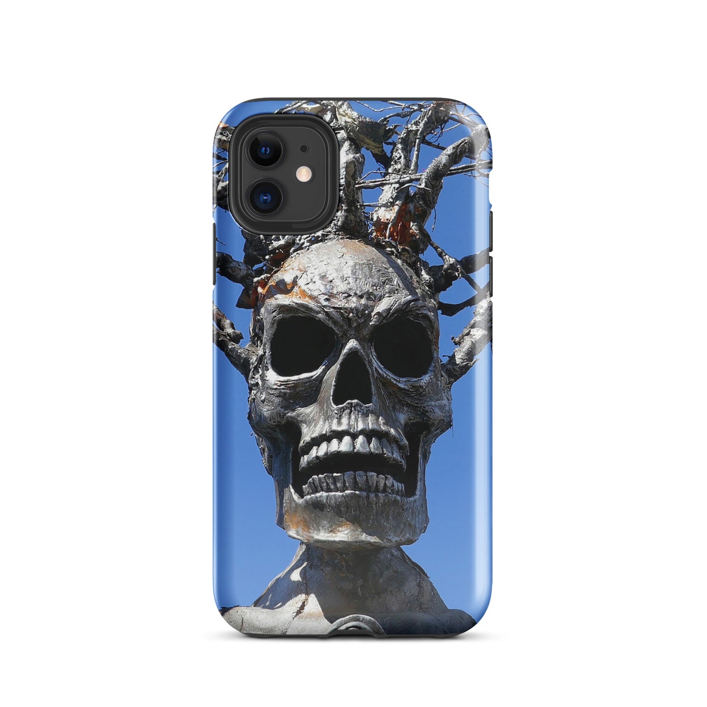 Skull Warrior Stare - Tough Case for iPhone ( 15 Pro Max – 11 ) - Fry1Productions