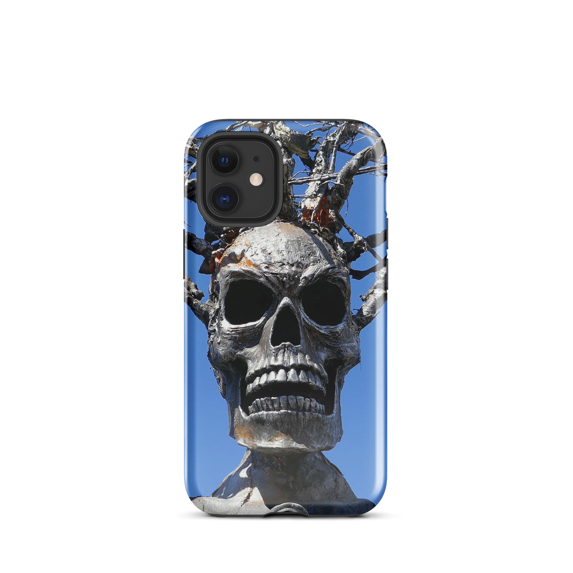 Skull Warrior Stare - Tough Case for iPhone ( 15 Pro Max – 11 ) - Fry1Productions