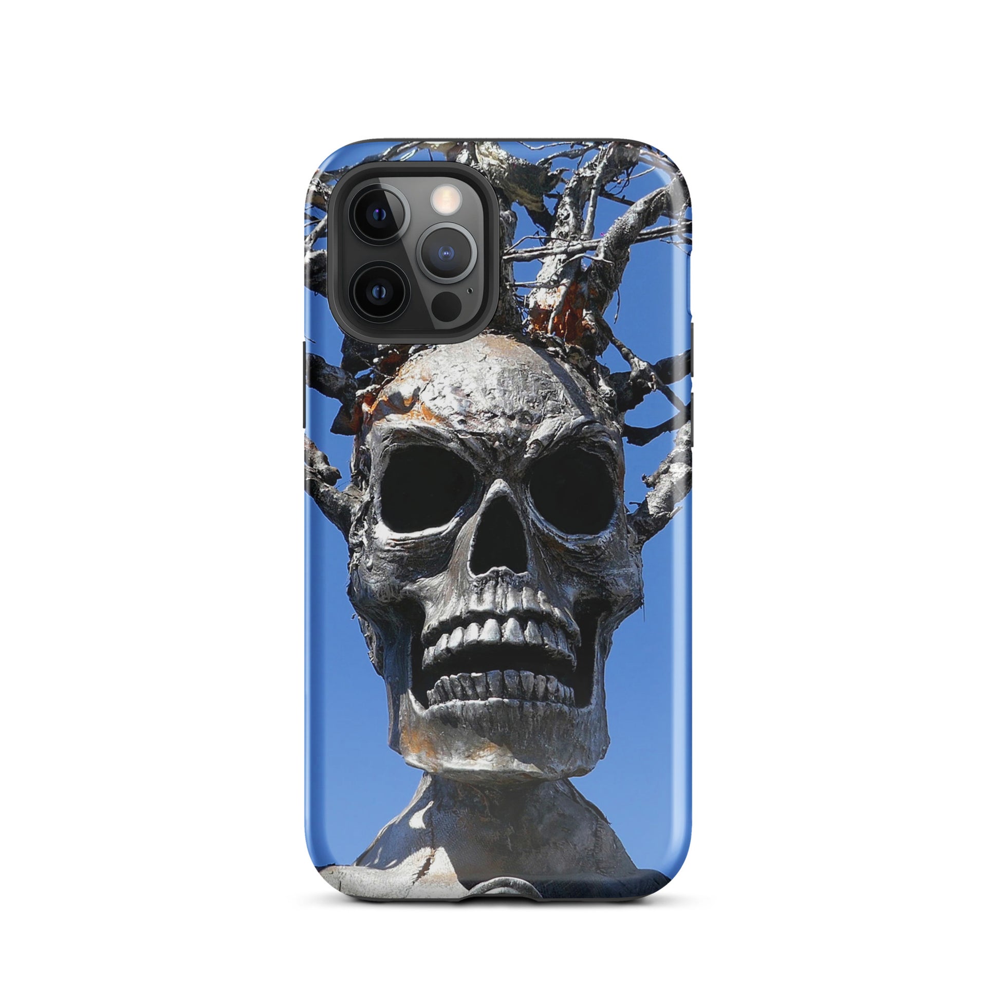 Skull Warrior Stare - Tough Case for iPhone ( 15 Pro Max – 11 ) - Fry1Productions