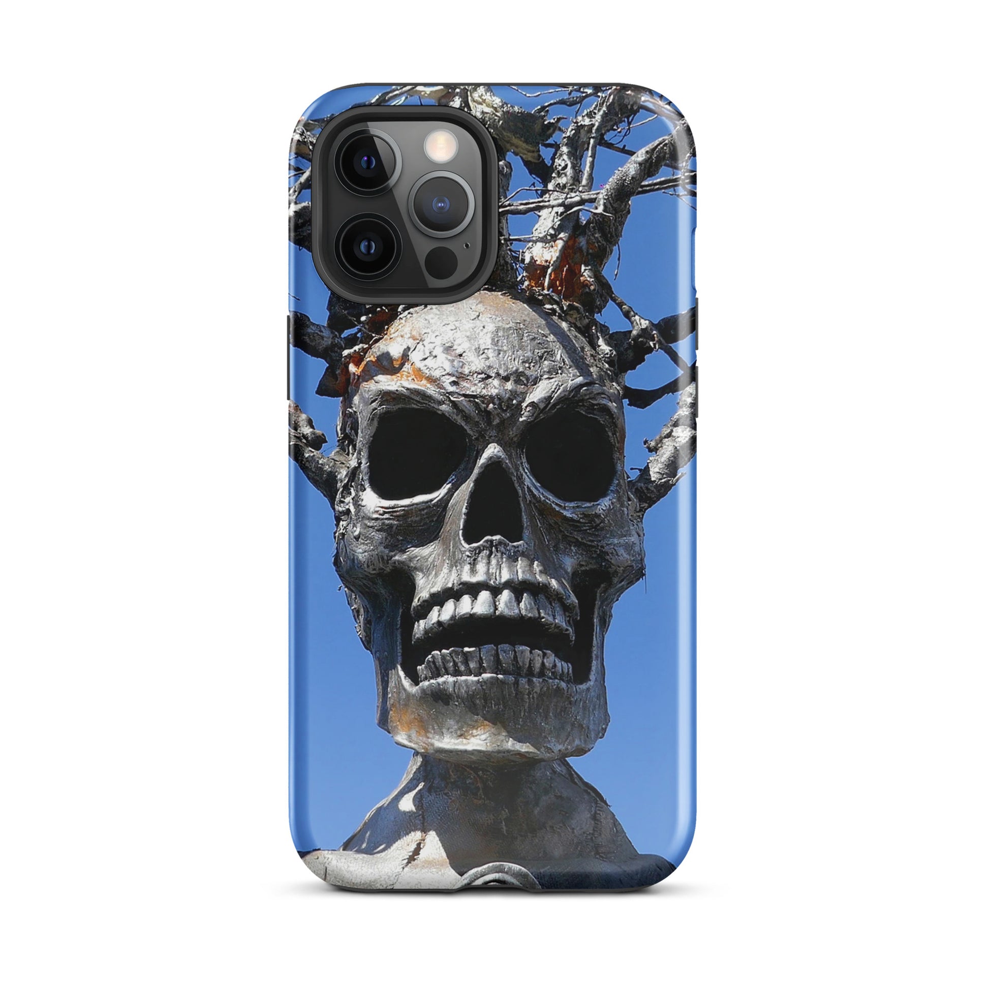 Skull Warrior Stare - Tough Case for iPhone ( 15 Pro Max – 11 ) - Fry1Productions