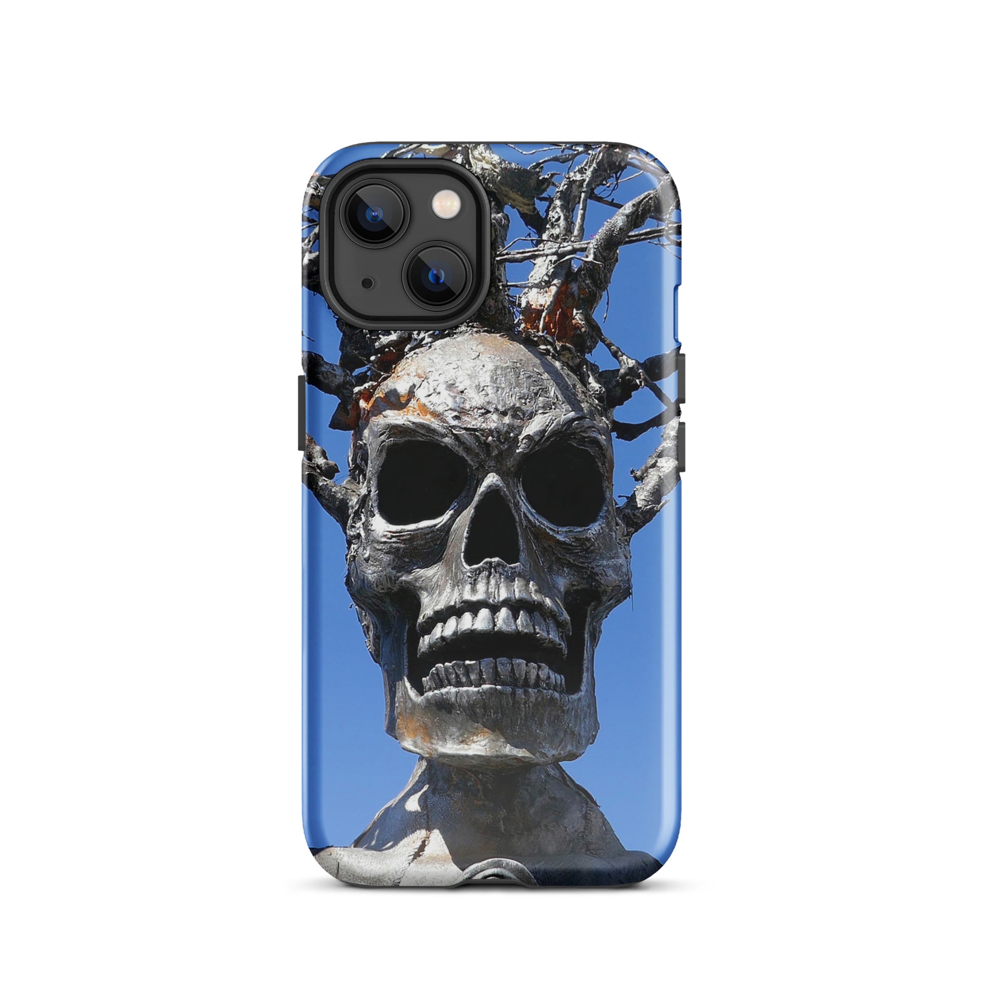 Skull Warrior Stare - Tough Case for iPhone ( 15 Pro Max – 11 ) - Fry1Productions