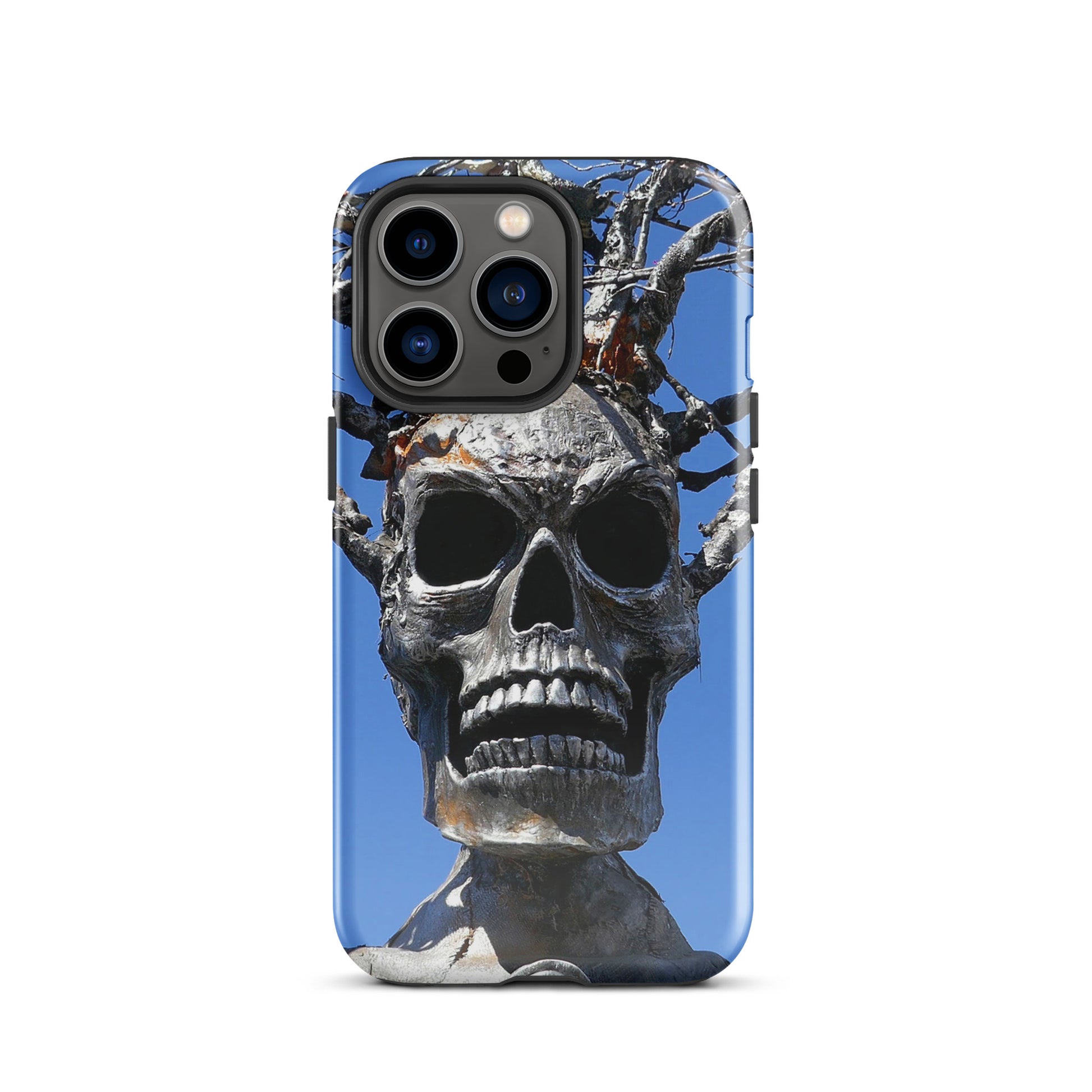 Skull Warrior Stare - Tough Case for iPhone ( 15 Pro Max – 11 ) - Fry1Productions