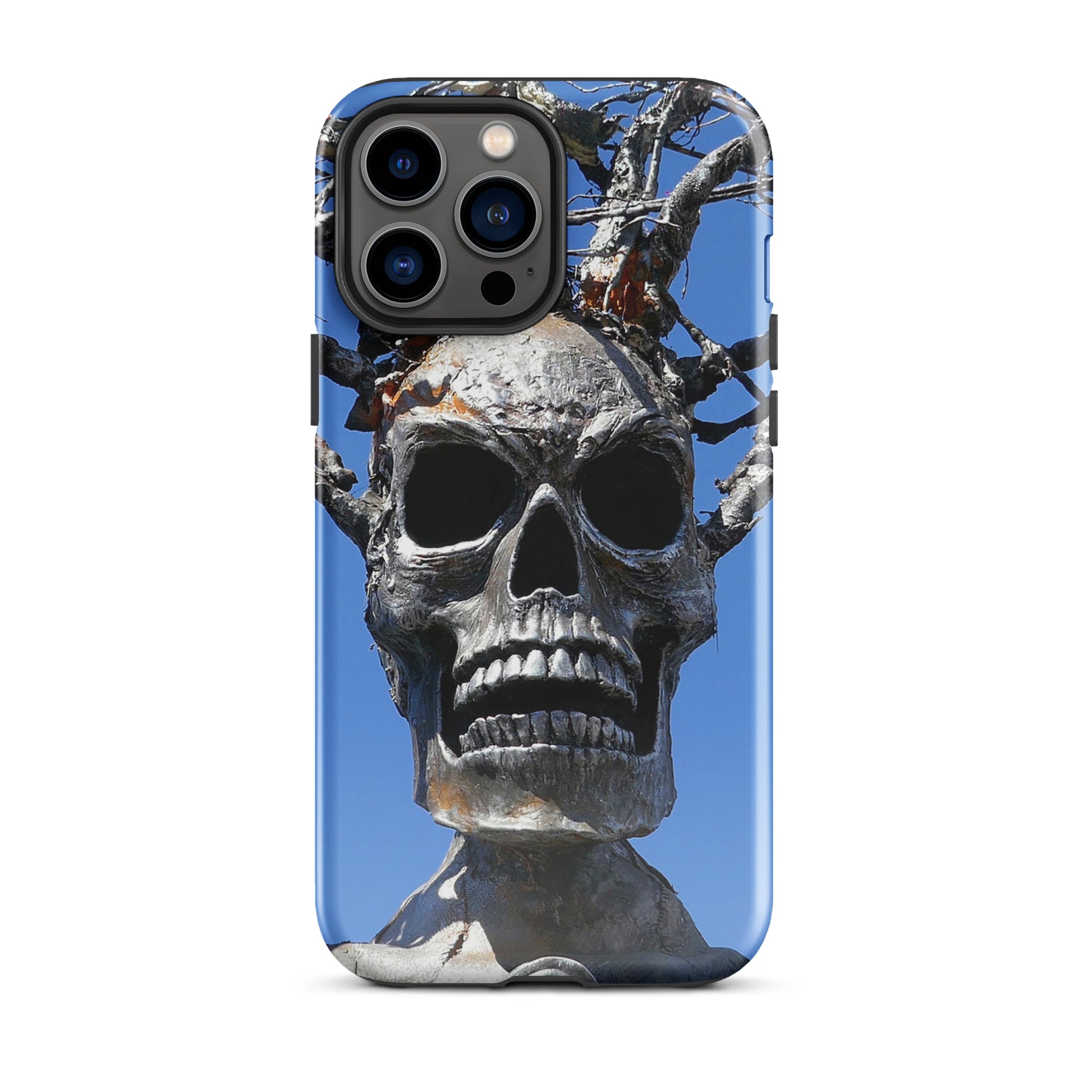 Skull Warrior Stare - Tough Case for iPhone ( 15 Pro Max – 11 ) - Fry1Productions