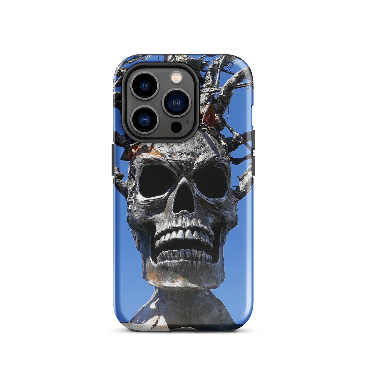 Skull Warrior Stare - Tough Case for iPhone ( 15 Pro Max – 11 ) - Fry1Productions