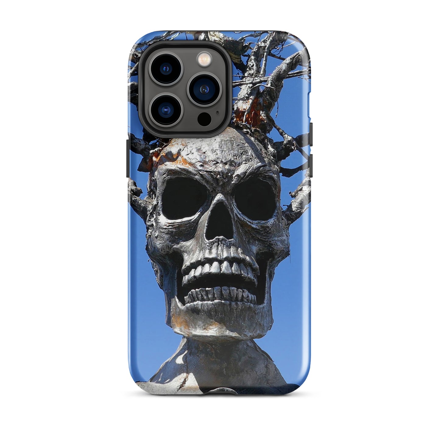 Skull Warrior Stare - Tough Case for iPhone ( 15 Pro Max – 11 ) - Fry1Productions