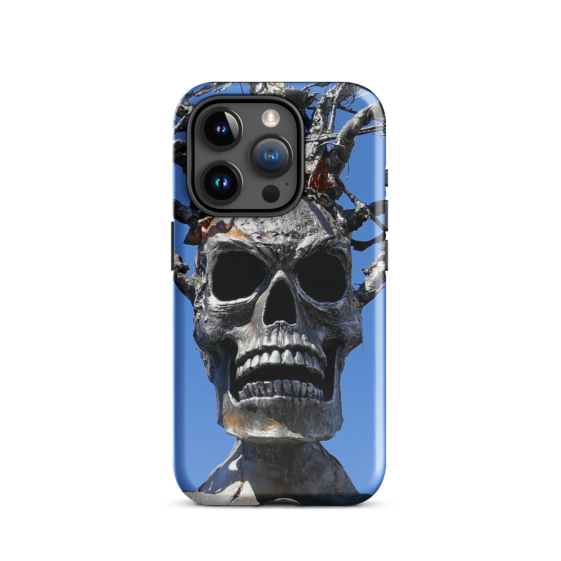 Skull Warrior Stare - Tough Case for iPhone ( 15 Pro Max – 11 ) - Fry1Productions