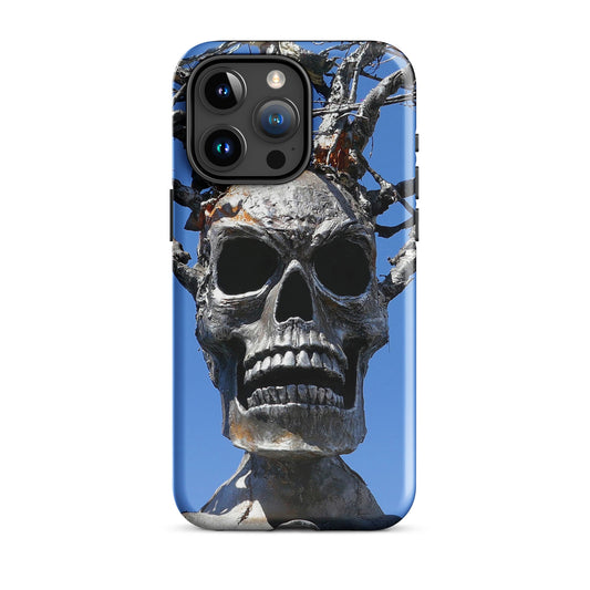Skull Warrior Stare - Tough Case for iPhone ( 15 Pro Max – 11 ) - Fry1Productions