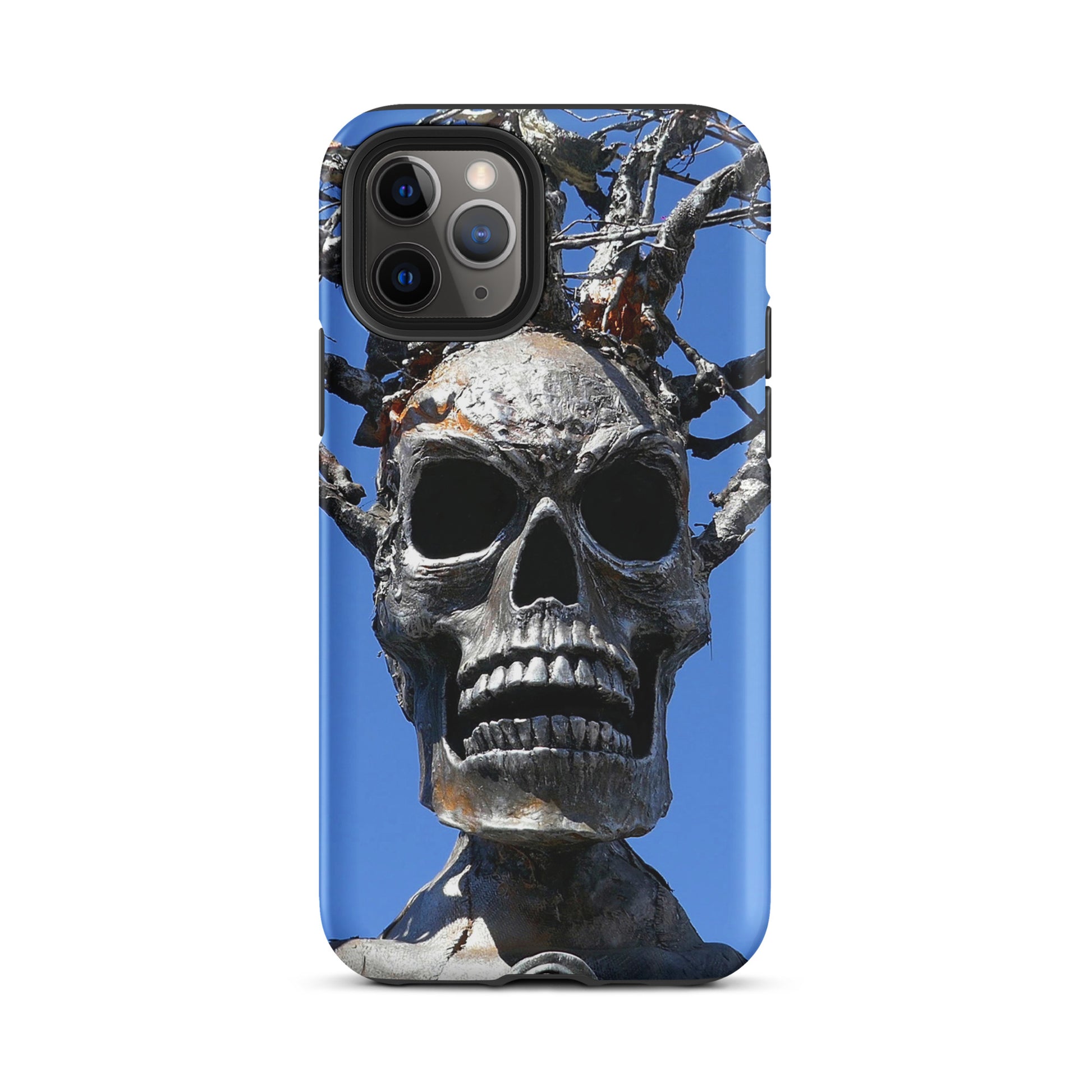 Skull Warrior Stare - Tough Case for iPhone ( 15 Pro Max – 11 ) - Fry1Productions