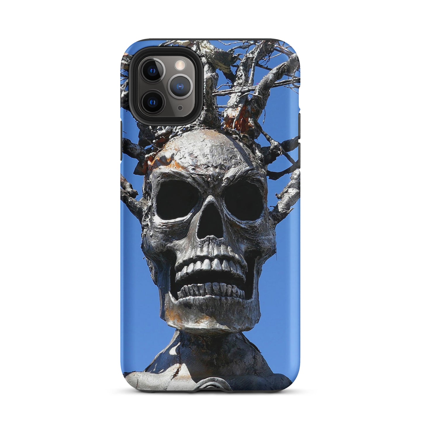 Skull Warrior Stare - Tough Case for iPhone ( 15 Pro Max – 11 ) - Fry1Productions