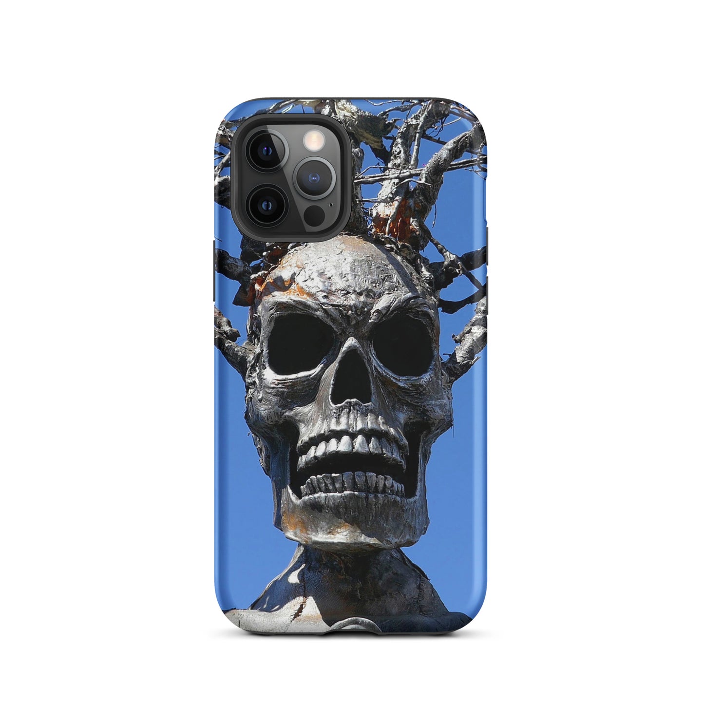 Skull Warrior Stare - Tough Case for iPhone ( 15 Pro Max – 11 ) - Fry1Productions