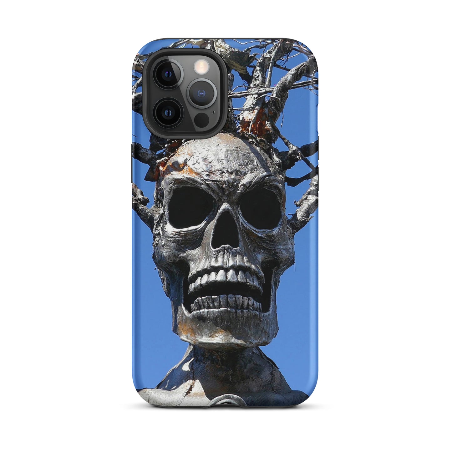 Skull Warrior Stare - Tough Case for iPhone ( 15 Pro Max – 11 ) - Fry1Productions