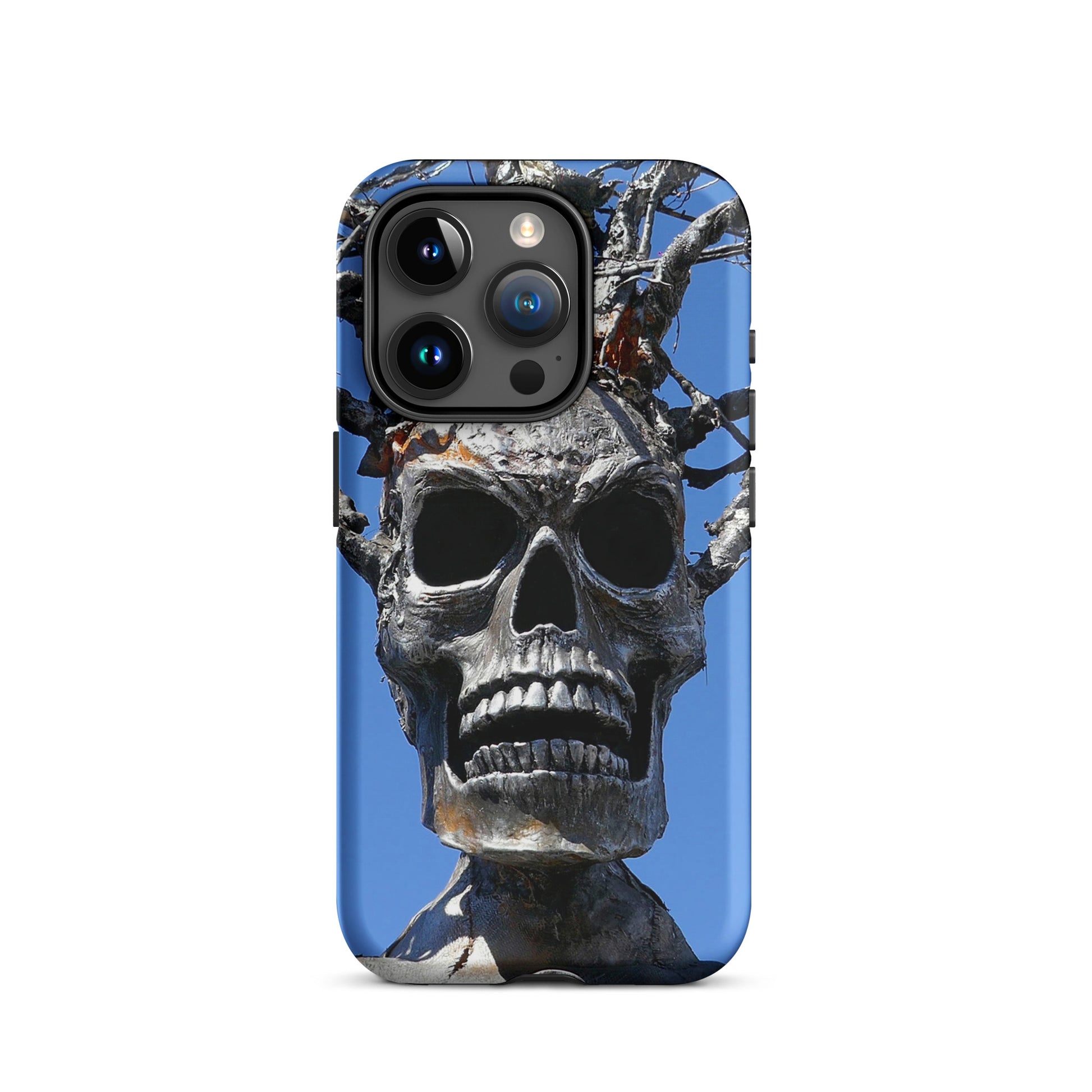 Skull Warrior Stare - Tough Case for iPhone ( 15 Pro Max – 11 ) - Fry1Productions