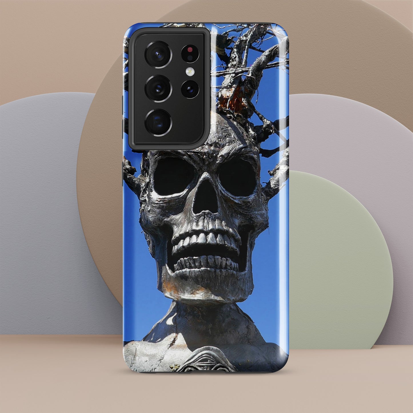 Skull Warrior Stare - Tough Case for Samsung ( Galaxy S24 Ultra - Galaxy S10 ) - Fry1Productions