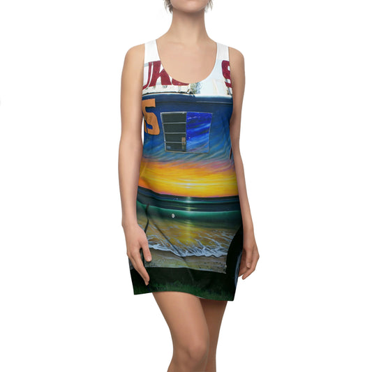 Fumis Aloha - Women's All-Over Print Racerback Dress - Fry1Productions