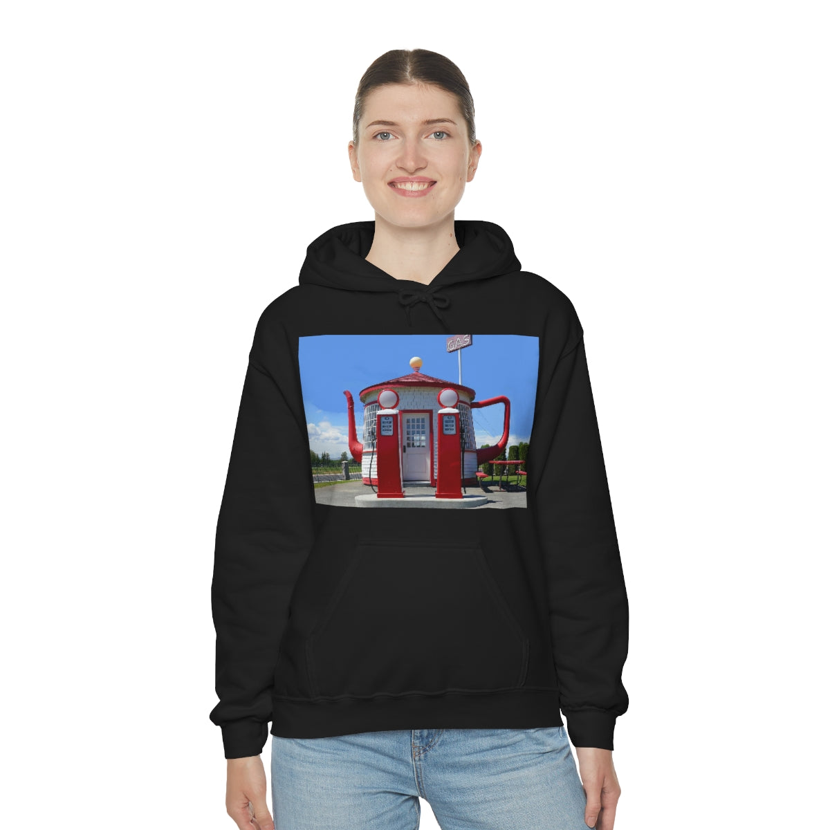 Awesome Teapot Dome Service Station - Unisex Heavy Blend Hooded Sweatshirt - Fry1Productions