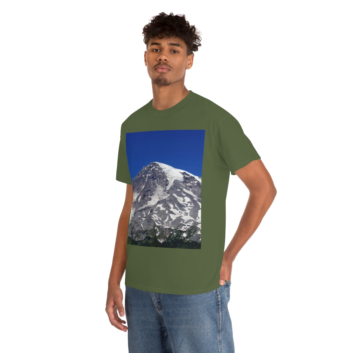 Majestic Mt. Rainier - Unisex Heavy Cotton Tee - Fry1Productions