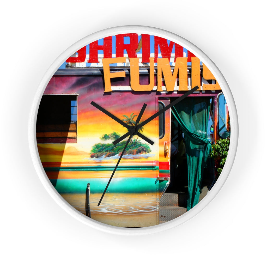 "Island Love" - 10" Wooden Frame Wall Clock - Fry1Productions