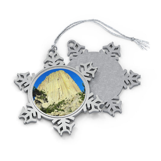 Reaching Heaven - Pewter Snowflake Ornament - Fry1Productions