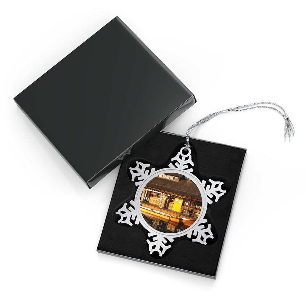 Q'il'bid Awe - Pewter Snowflake Ornament - Fry1Productions