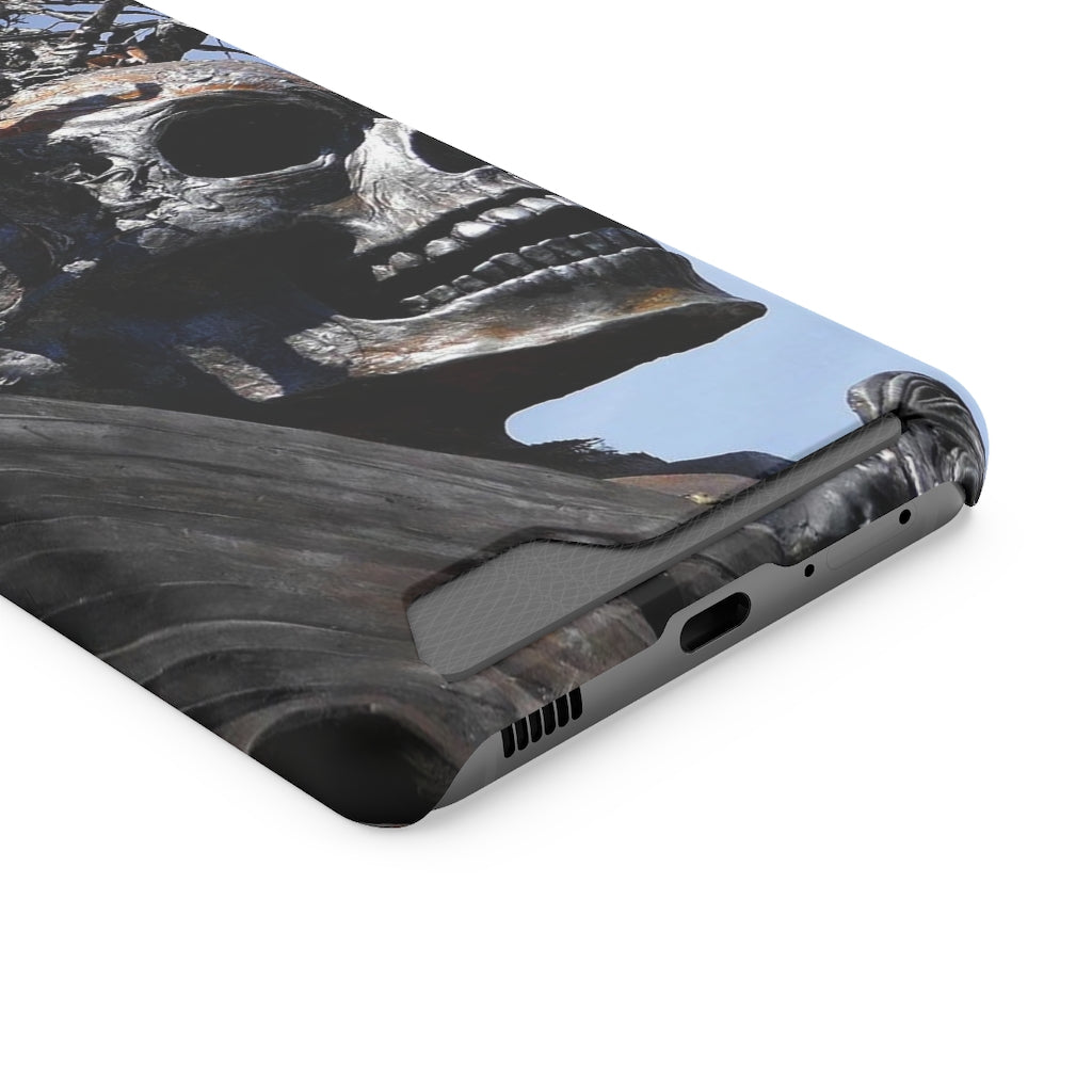 "Skull Warrior" - Galaxy S22 S21 & iPhone 13 Case With Card Holder - Fry1Productions