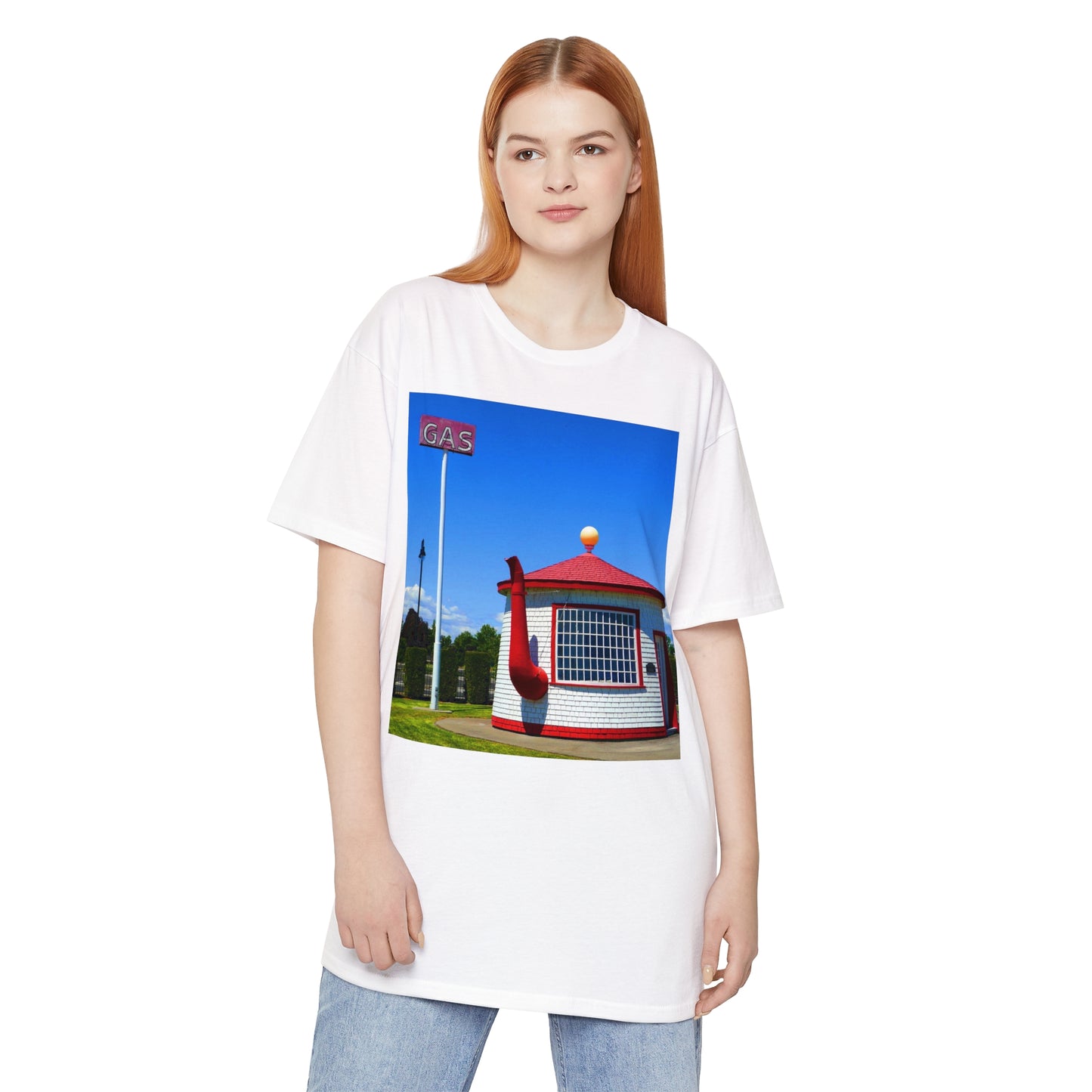 Historic Teapot Dome Service Station - Unisex Long Body Urban T-Shirt - Fry1Productions