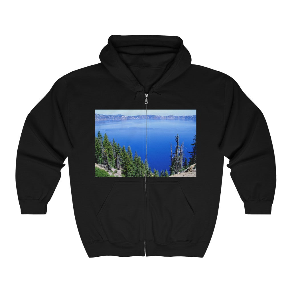 “Deep Blue” - Unisex Full Zip Hooded Sweatshirt - Fry1Productions