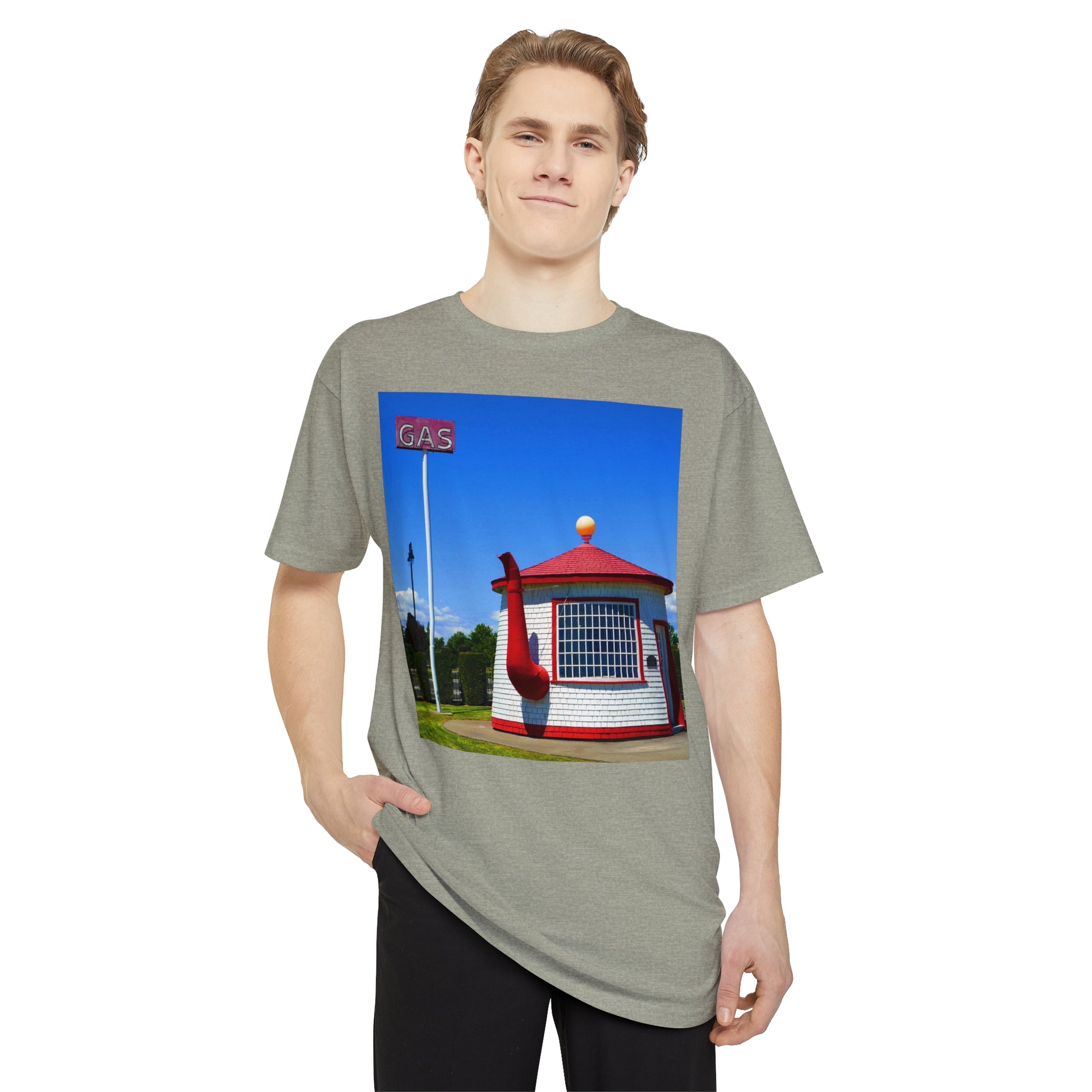 Historic Teapot Dome Service Station - Unisex Long Body Urban T-Shirt - Fry1Productions