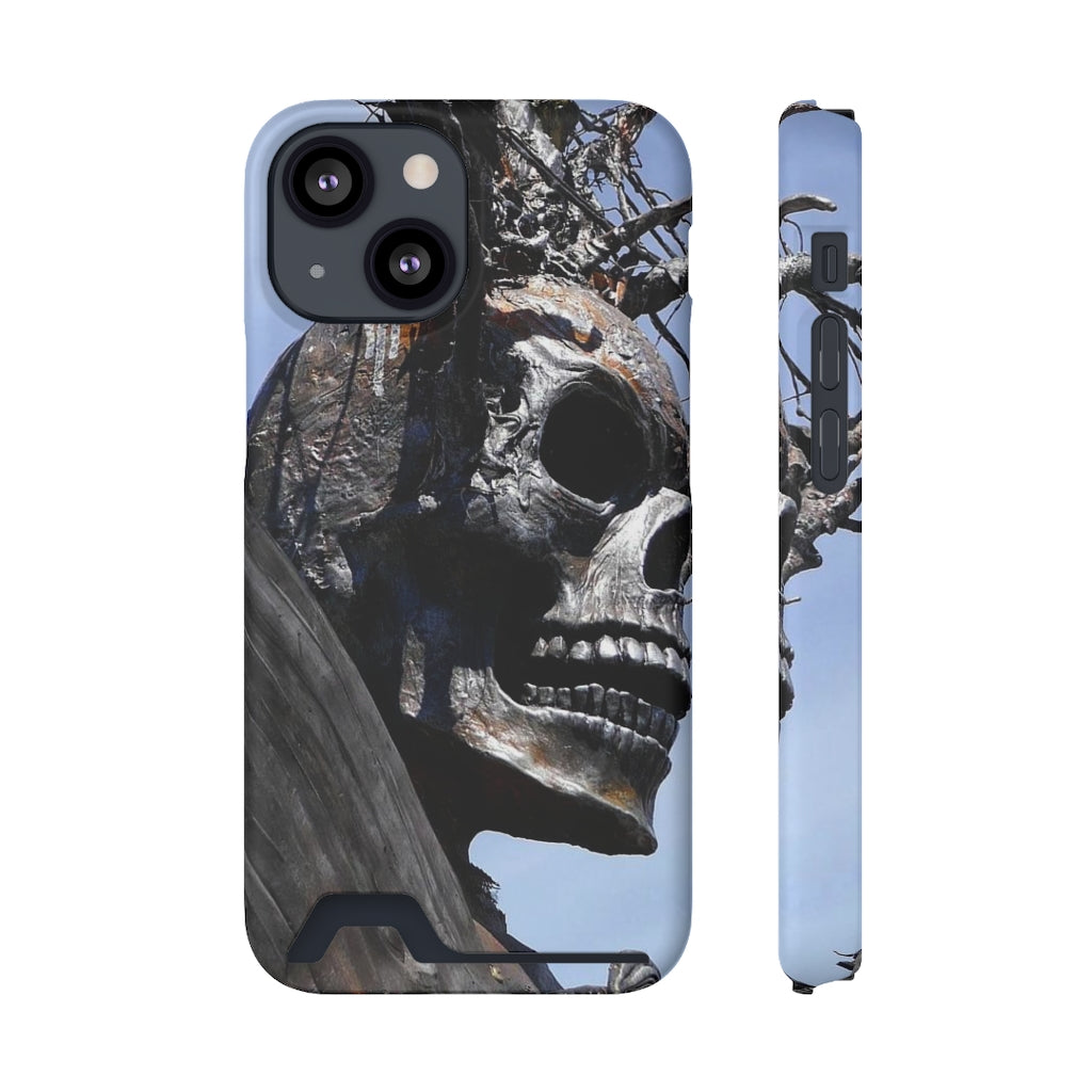 "Skull Warrior" - Galaxy S22 S21 & iPhone 13 Case With Card Holder - Fry1Productions