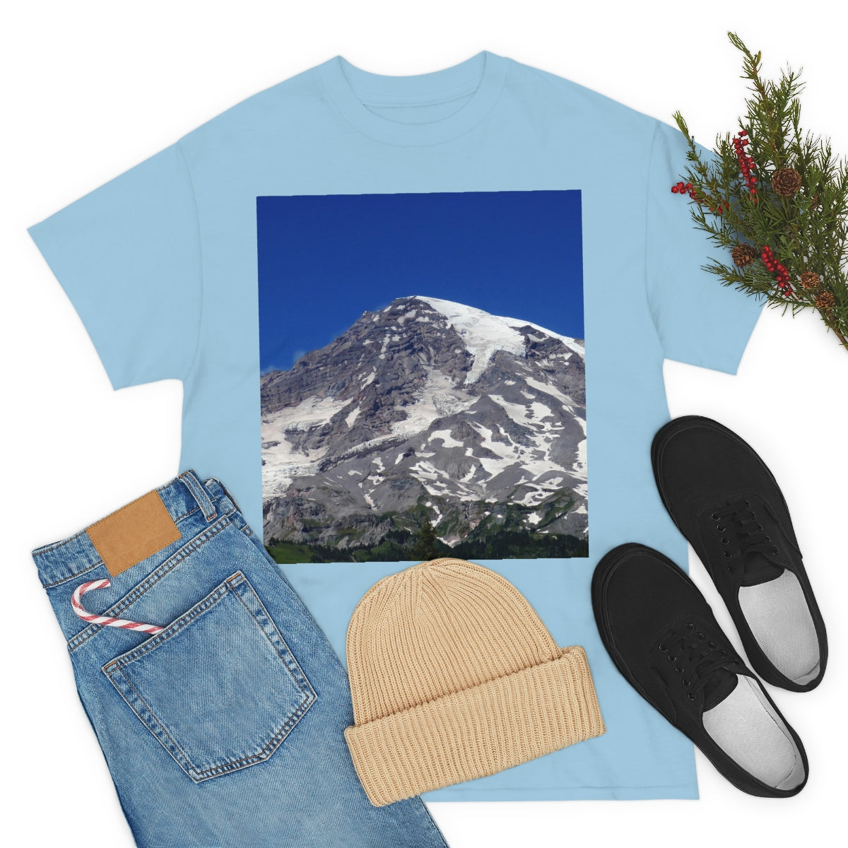 Majestic Mt. Rainier - Unisex Heavy Cotton Tee - Fry1Productions