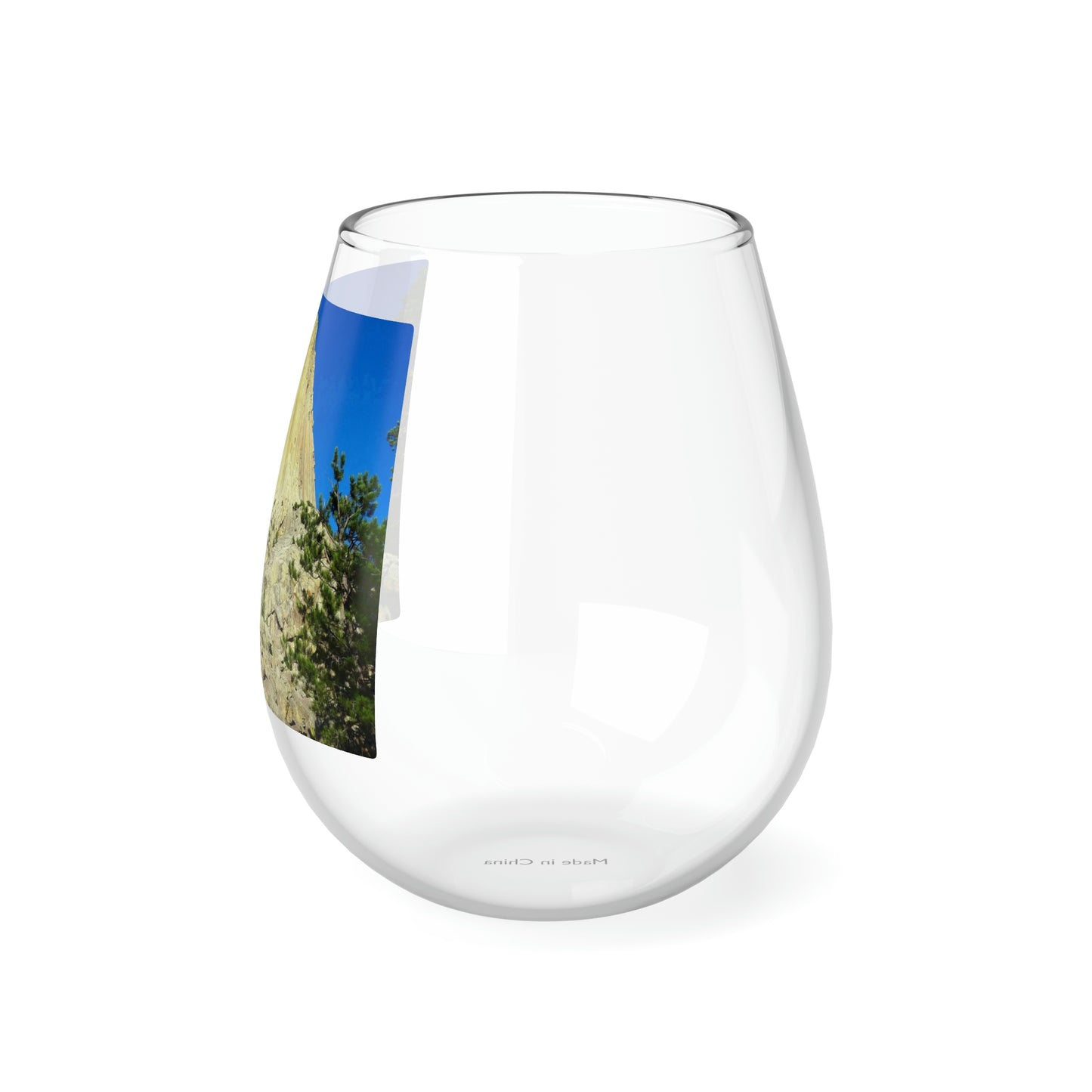 Reaching Heaven - Stemless Wine Glass, 11.75 oz - Fry1Productions