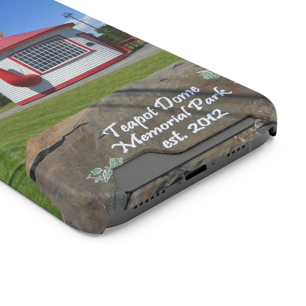 "Teapot Dome Memorial Park" - Galaxy S22 S21 & iPhone 13 Case With Card Holder - Fry1Productions