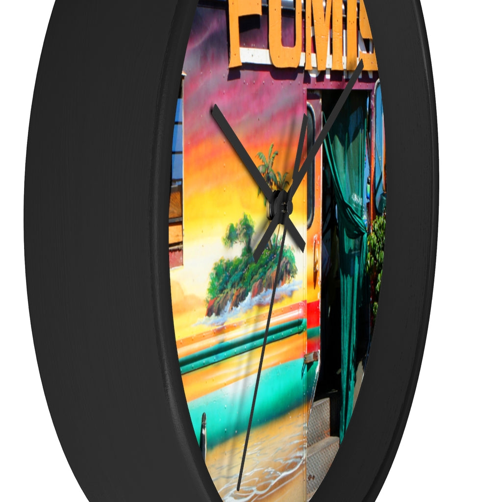 "Island Love" - 10" Wooden Frame Wall Clock - Fry1Productions